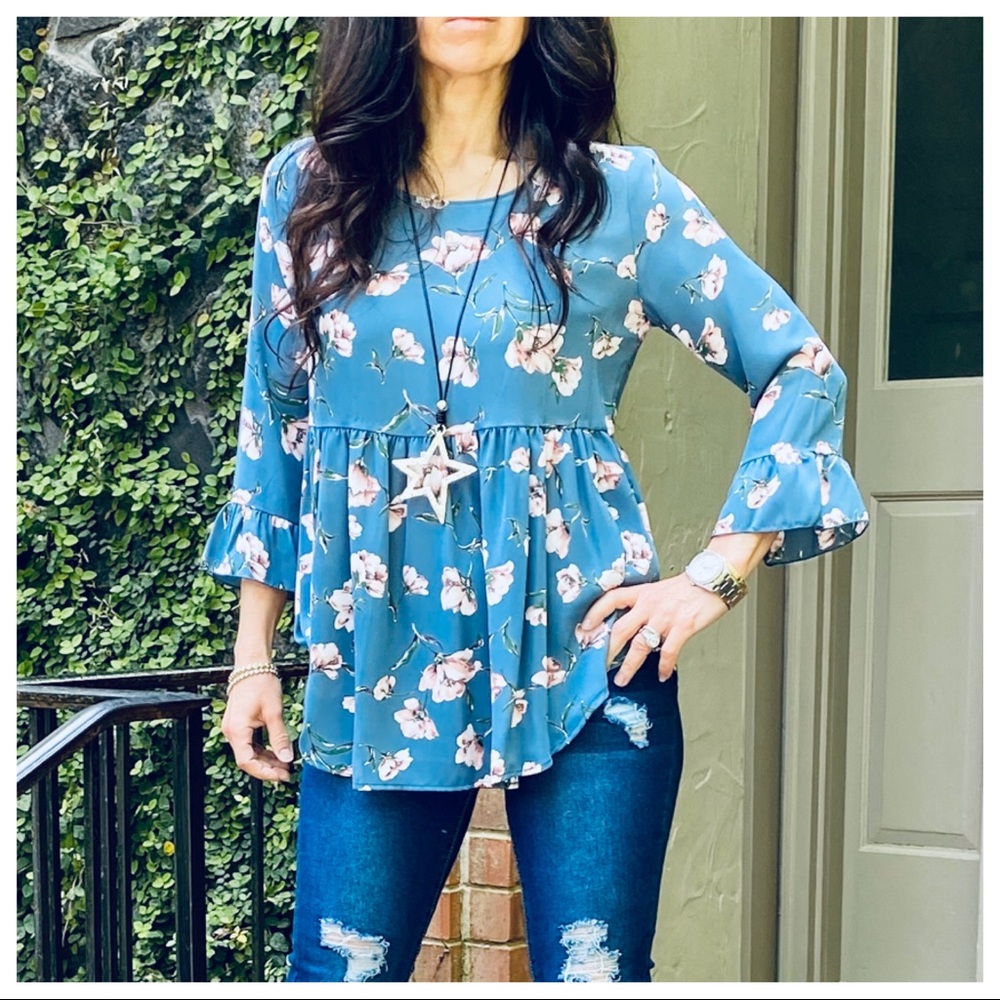 ✨LAST ONES✨BOHO CHIC BELL SLEEVES TUNIC TOP - Picture 3 of 9